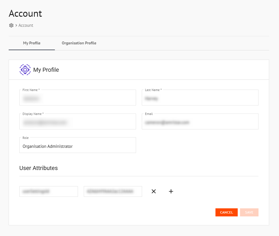 Profile tab