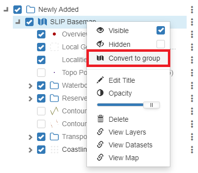 Convert Basemap to group