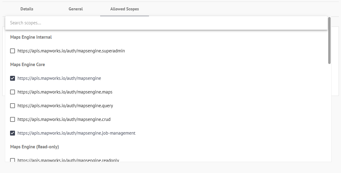 SPA Allowed Scopes Expanded