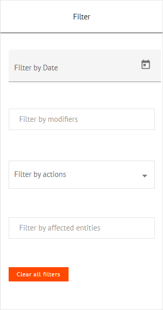 Audit Log filters