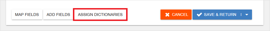 Dataset field mapping button in Dataset Settings