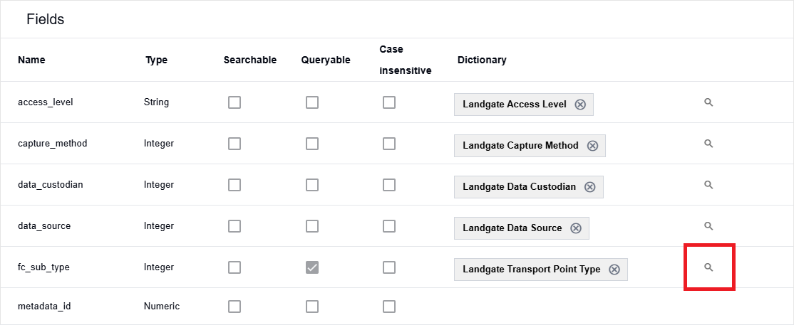 Assign Field dictionary dialog