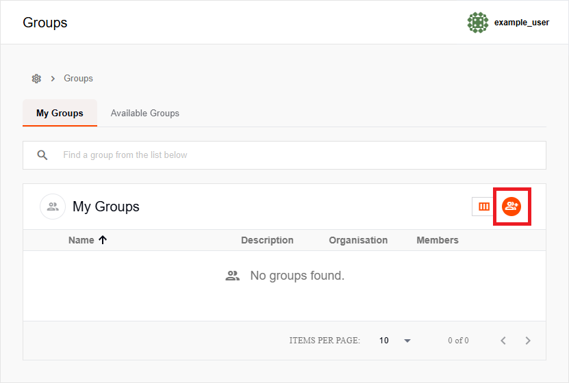 Add New Group button