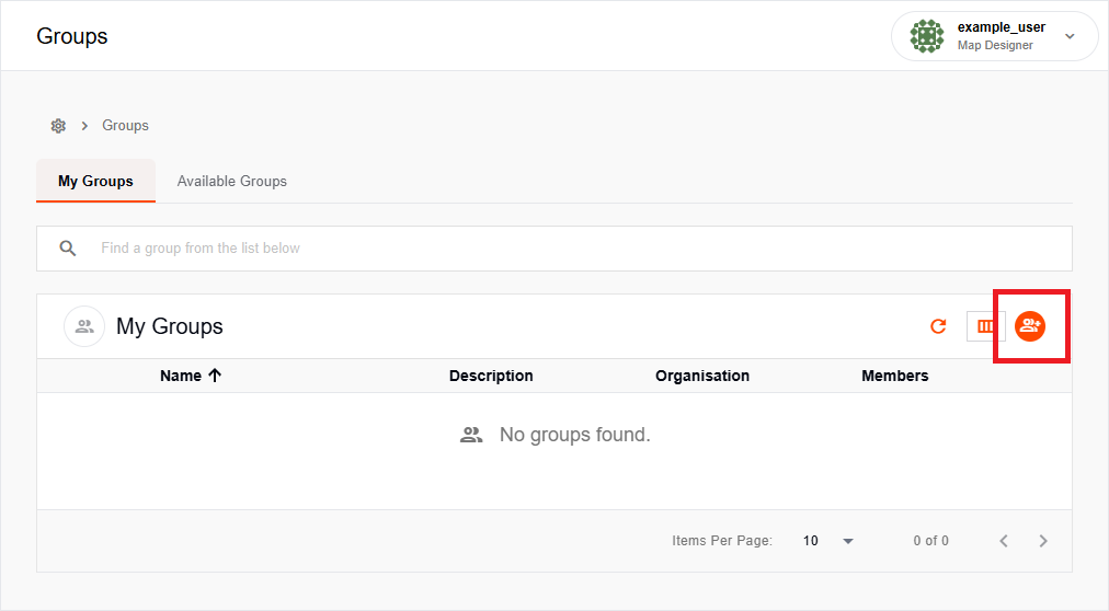 Add New Group button