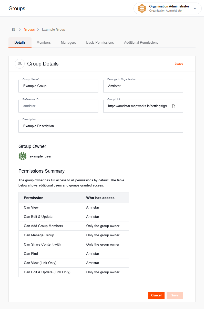 Groups Details