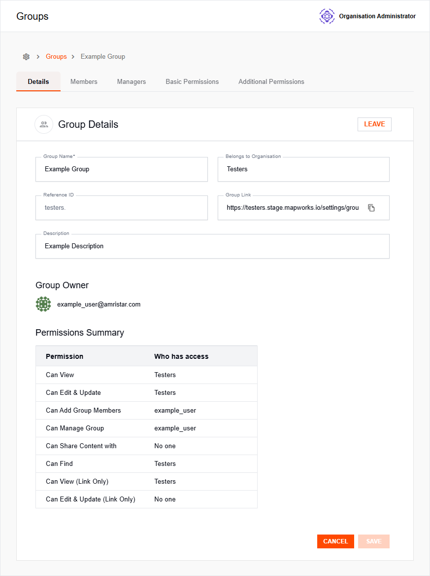 Groups Details