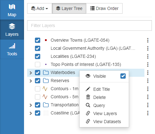 Layer Selector Right-Click Options