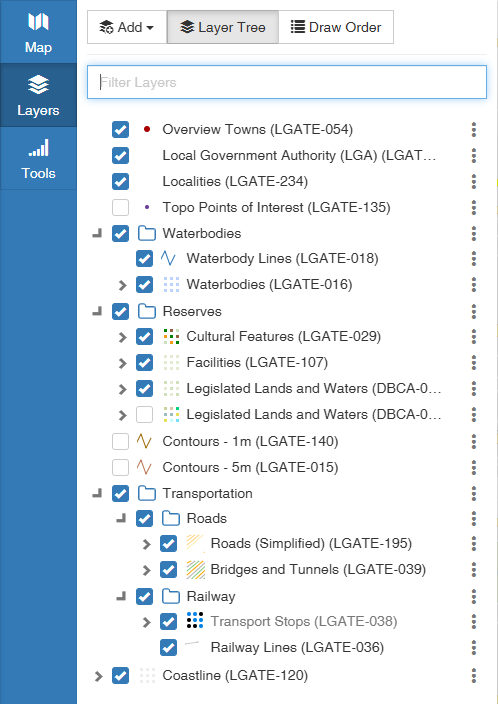 Map Layer Tree