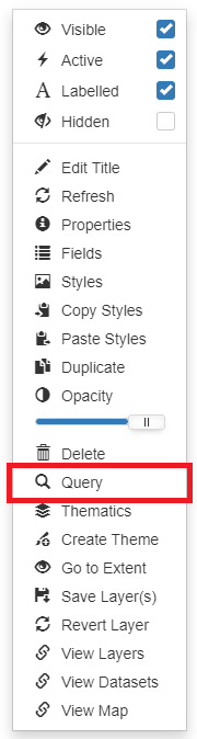 Layers right-click-query
