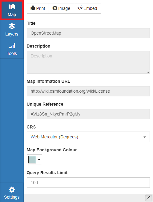 Map properties