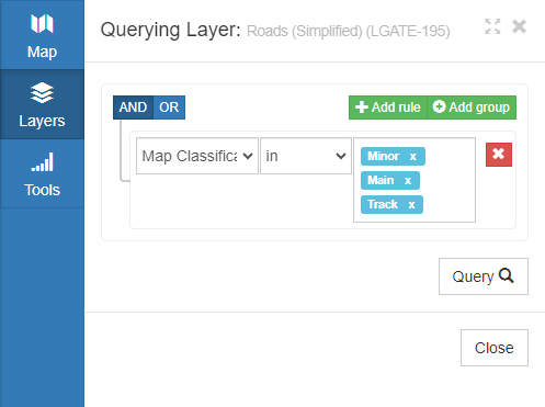 Setting up a query rule