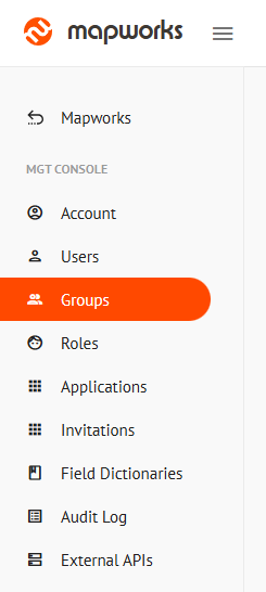 Groups Tab in the side navigation bar