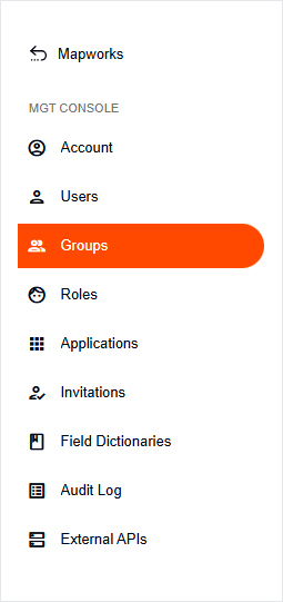 Groups tab in the side navigation