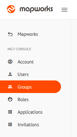 Groups tab on the side navigation bar