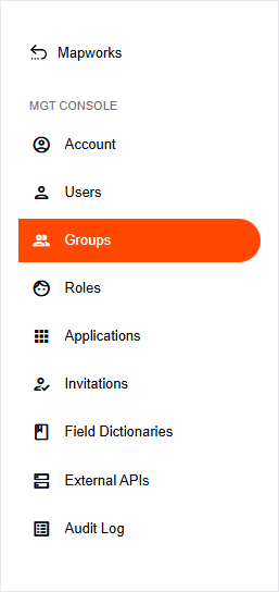 Groups tab in the side navigation
