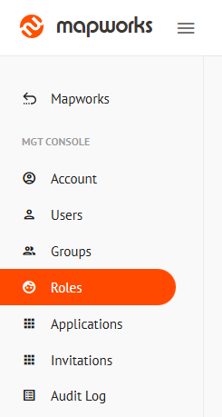 Roles Tab in the side navigation bar