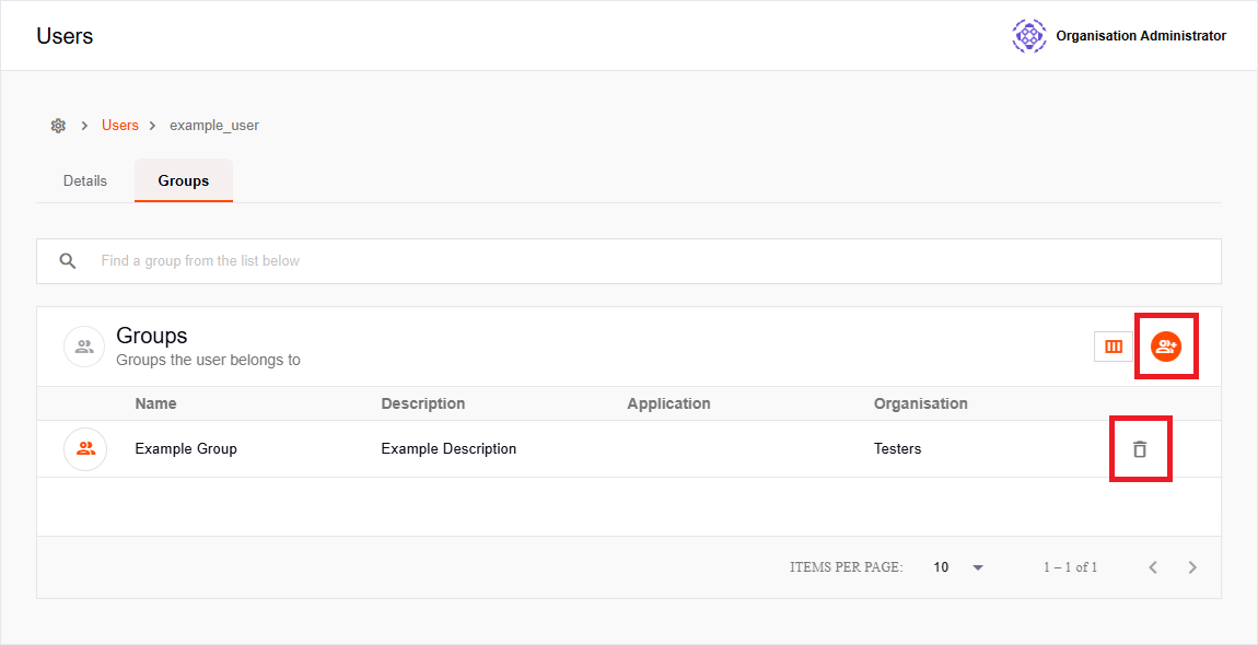 User group membership controls