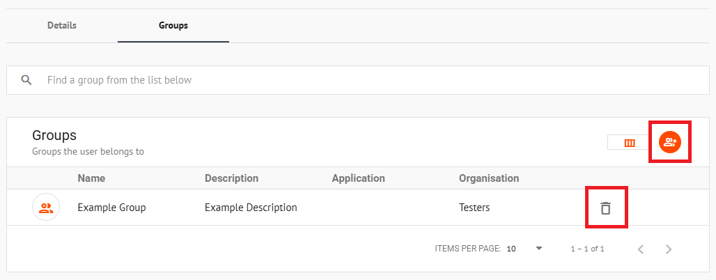 User Groups Add/Remove