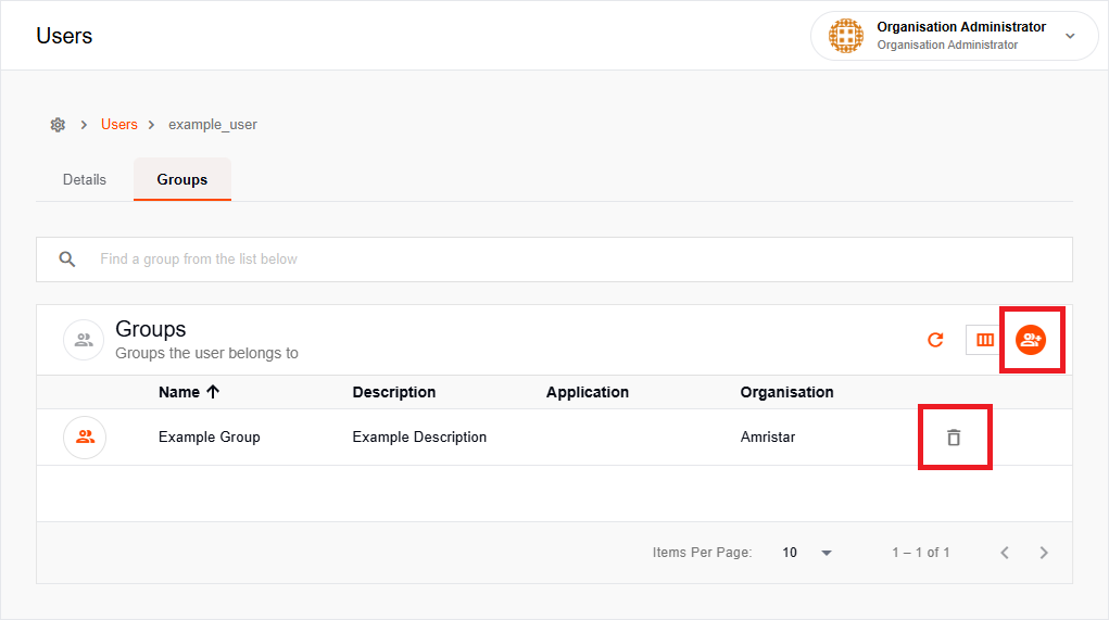 User group membership controls